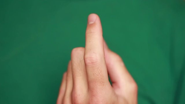 Finger demonstrating gesture to