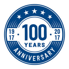 100 years anniversary logo template. Vector and illustration.
