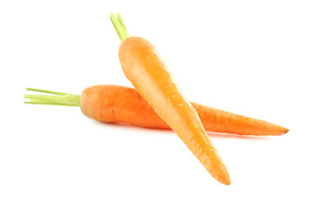 Fresh carrot isolated on a white background