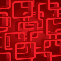 Squares on red background