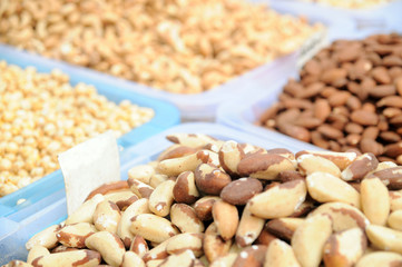 Nuts mix at market
