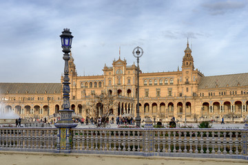 Fototapeta na wymiar plaza de España de la ciudad de Sevilla, España