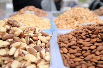 Nuts mix at market