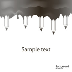 Карандаши из черно-белой краски 