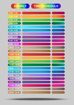 Hourly Time Schedule Infographic