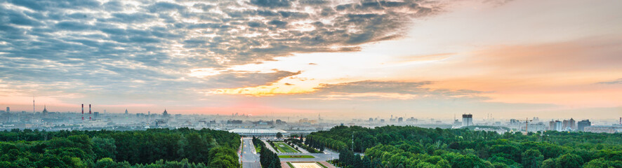 Fototapeta na wymiar A Moscow panoramic view