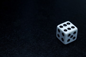 Dice on black background