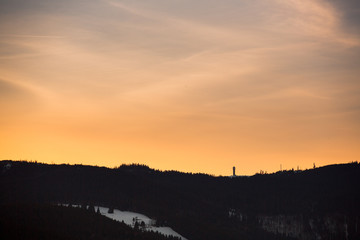 Sonnenuntergang über dem Feldberg - Schwarzwald