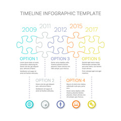 Modern timeline infographic vector design