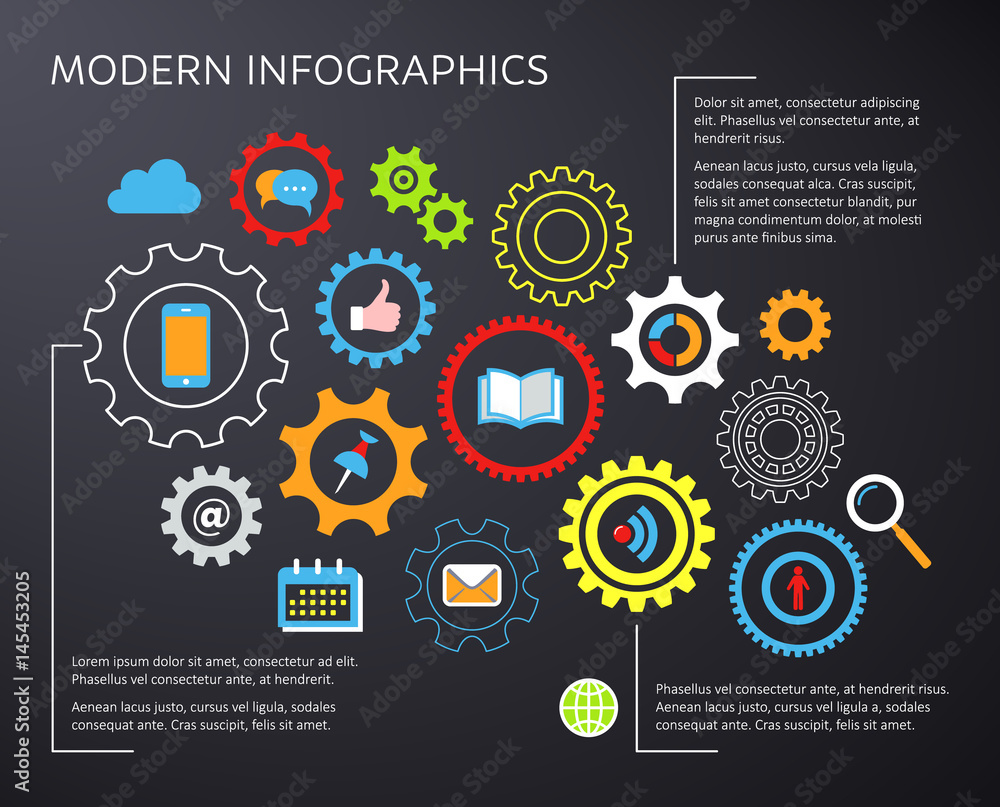 Canvas Prints modern vector infographic design template