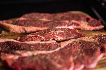 Steak ready to be cooked