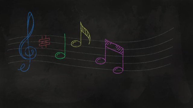 musique notes en couleur