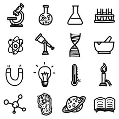 objects, icons set / cartoon vector and illustration, hand drawn style, black and white, isolated on white background.