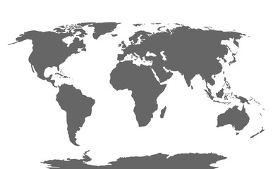 Wektorowa ilustracja mapa świata z zwierzętami - 145456638