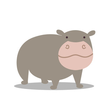 Vector Illustration of a Hippopotamus
