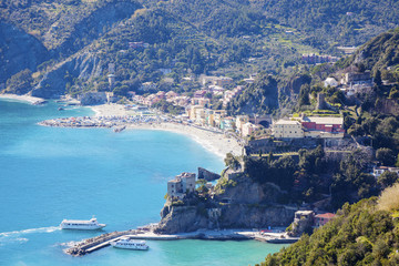 Fototapeta premium Monterosso architecture from the sea