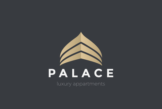 Luxury Real Estate Palace Logo abstract Arabic architecture