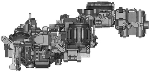 3d illustration of abstract industrial equipment technology