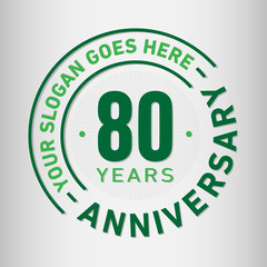80 years anniversary logo template.
