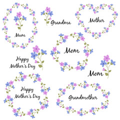 mothers day set with flowers