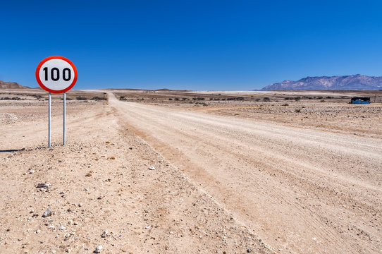 The main road C35 in the north-west of Namibia. Branches off from the C34 at Henties Bay along the Atlantic coast and leads northwards via Uis, Khorixas and Kamanjab to Ruacana on the Angola border