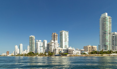 Fototapeta premium Skyline von Cartagena de Indias. Kulumbien. Karibikküste. 