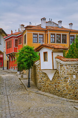 Fototapeta na wymiar Street of Old Plovdiv