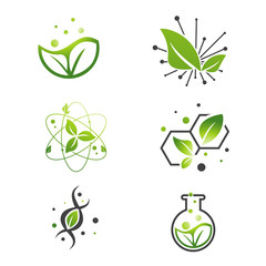 Vegan Green Leaf Abstract Science Lab Set