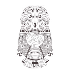 Owl. Silhouette. Black