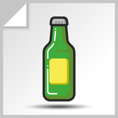 Beer icon for alcohol beverage menu. Vector Isolated flat colorfull illustration.