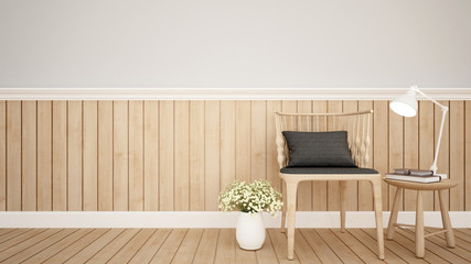 living area in apartment  or coffee shop - 3D Rendering