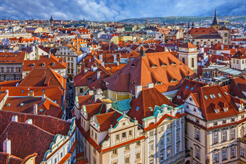 Fototapeta na wymiar Prague cityscape architecture, Czech Republic. Old town