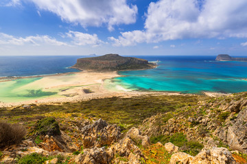 Amazing scenery of Balos beach on Crete, Greece