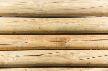 Wood Poles Fence Boundary Wall Closeup 