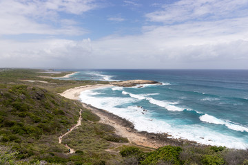 View from Pointe des Chateaux, the most Eastern point of French island of Guadeloupe In the Caribbean