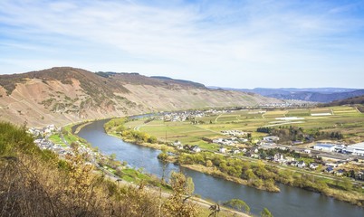 High Moselle Bridge construction side view over the Moselle vall