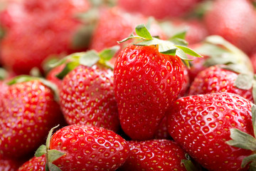 fresh strawberries as background
