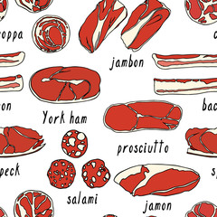 Cured meats pattern