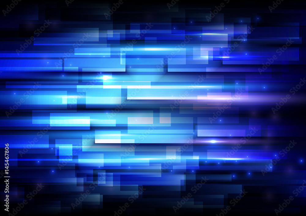 Poster abstract rectangles motion technology digital hi tech concept background