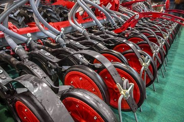 Closeup photo of an agricultural watering equipment