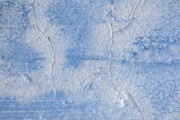 Blue Peeling Paint on Cement Wall Texture Background.