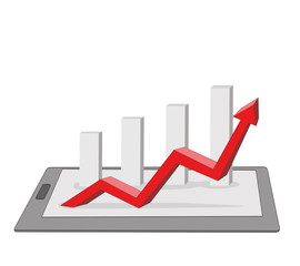 Comparing statistics in business, info-graphics report charts. vector illustration.