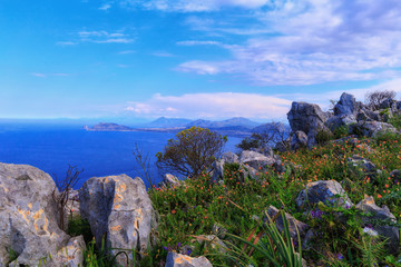 Hiking in the lovely green spring hills if Sicily in April