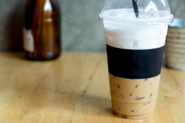 Iced coffee latte with Ice