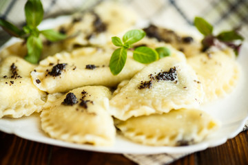 Sweet boiled dumplings with poppy