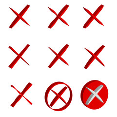 Obraz premium 3Dcross icons isolated on white background. Sign and symbols.