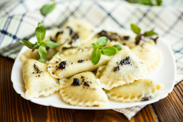 Sweet boiled dumplings with poppy
