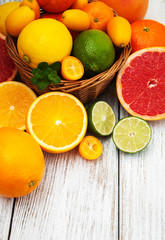 Fresh citrus fruits