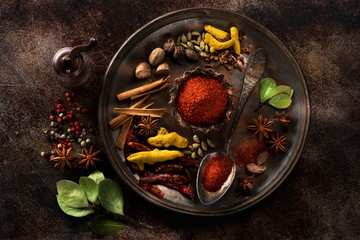 Herbs and spices selection