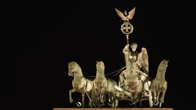 Berlin Quadriga At Night